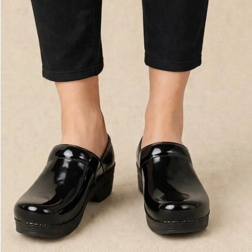 Dansko black glossy - glossy, leather