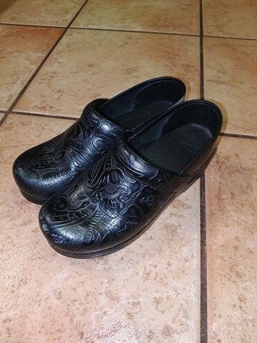 Dansko black embossed leather - black,