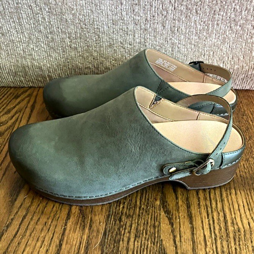 Dansko green leather slingback - leather,